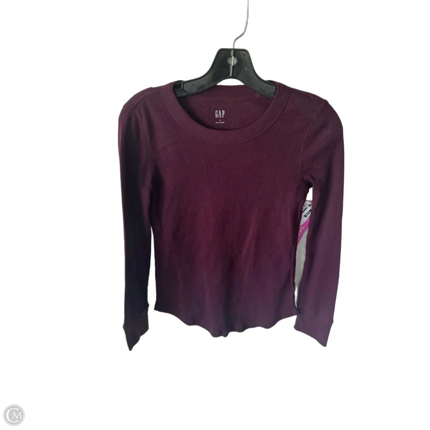 Top Long Sleeve Basic By Gap In Purple, Size: S