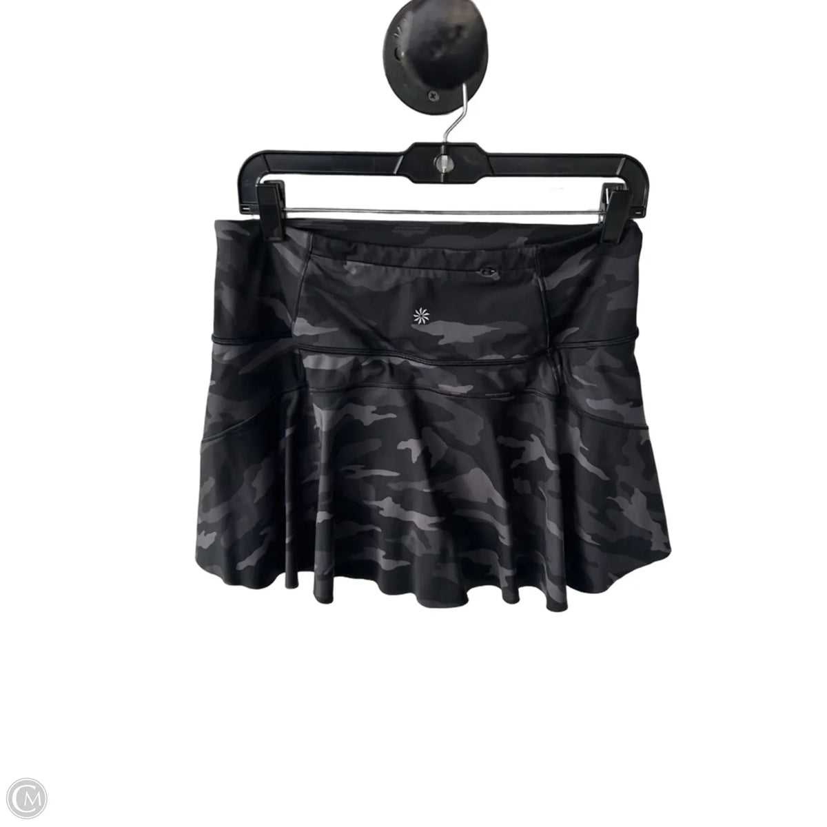 Athletic Skort By Athleta In Black & Grey, Size: 8