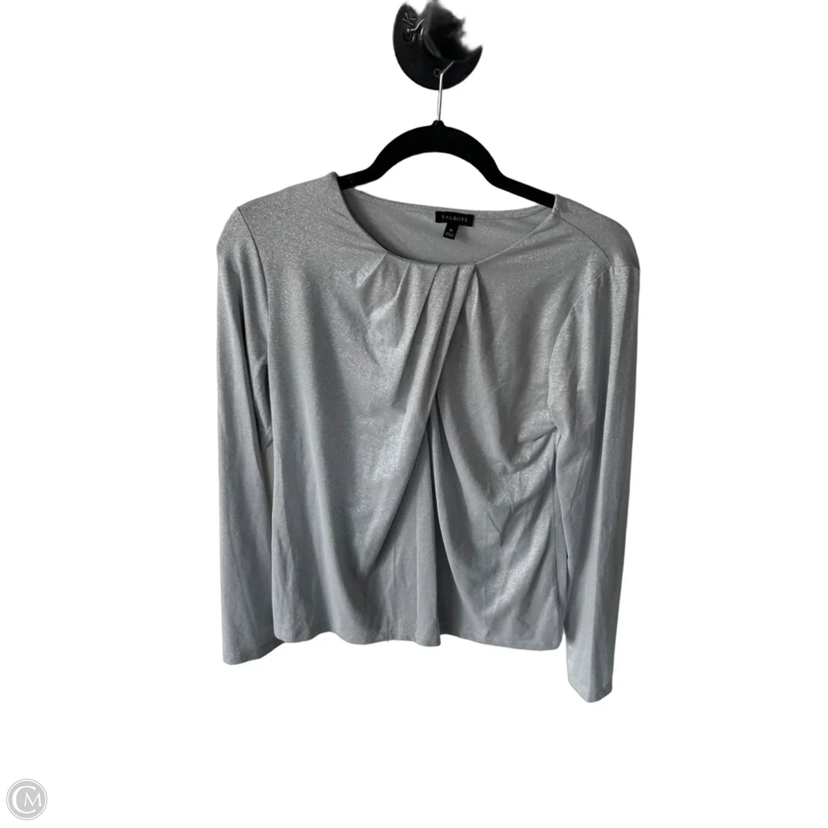 Top Long Sleeve By Talbots In Silver, Size: M