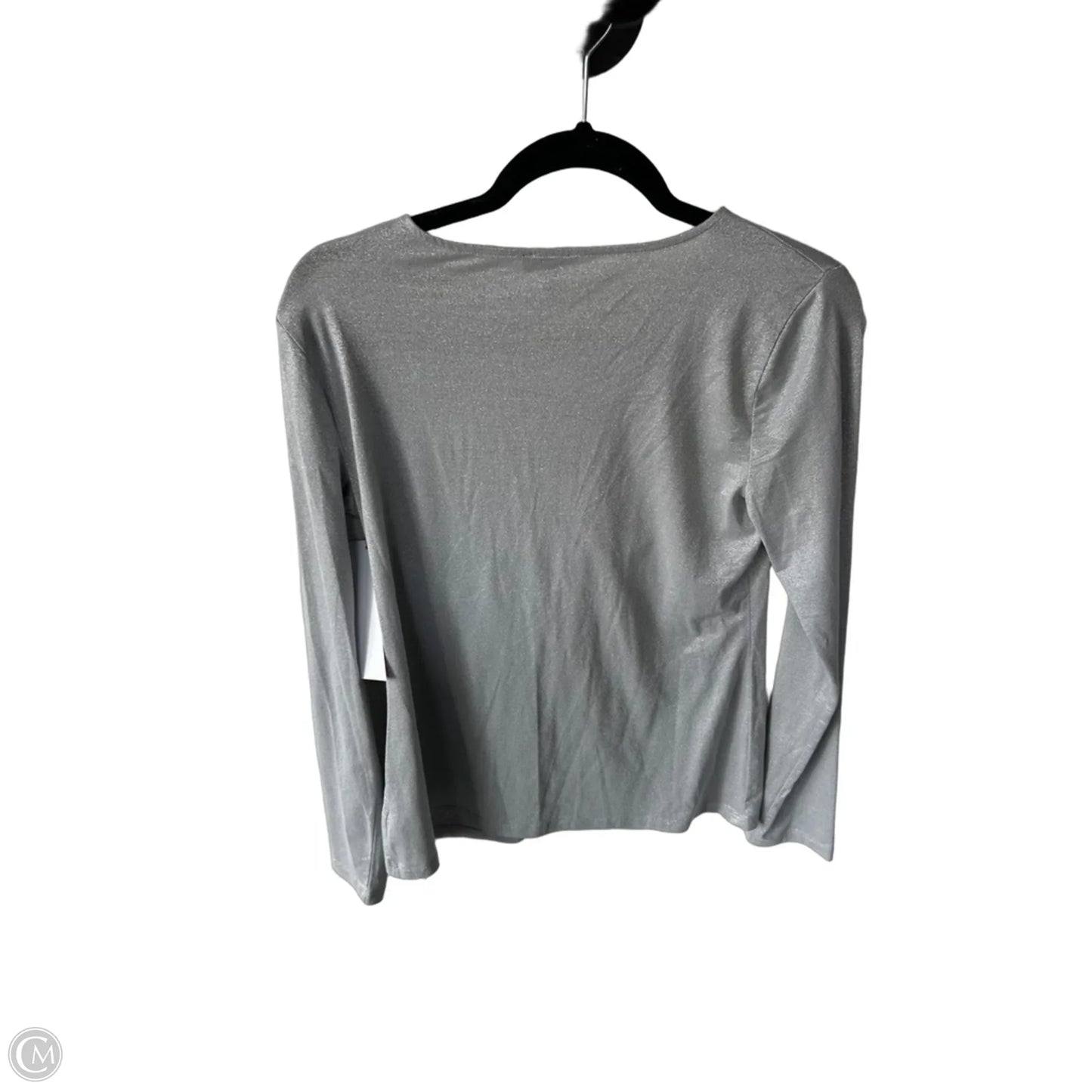 Top Long Sleeve By Talbots In Silver, Size: M