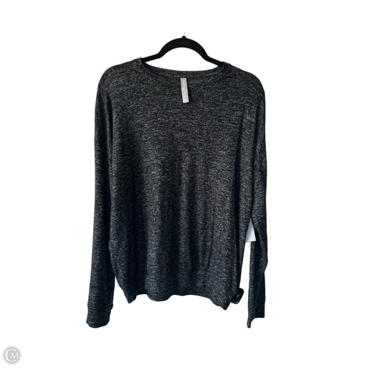 Athletic Top Long Sleeve Crewneck By Athleta In Black & Grey, Size: Xs