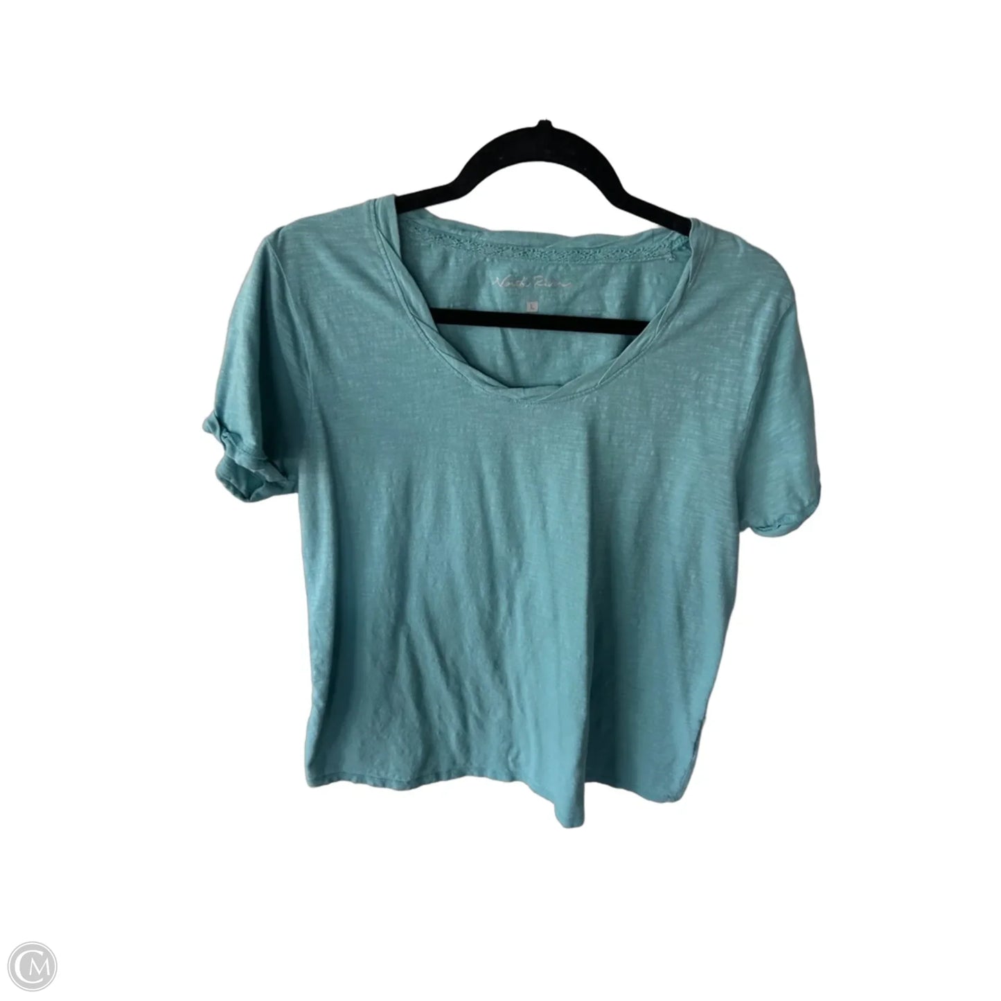Top Short Sleeve Basic By Clothes Mentor In Blue, Size: L