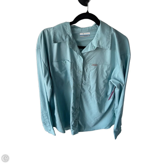 Top Long Sleeve By Columbia In Blue, Size: L