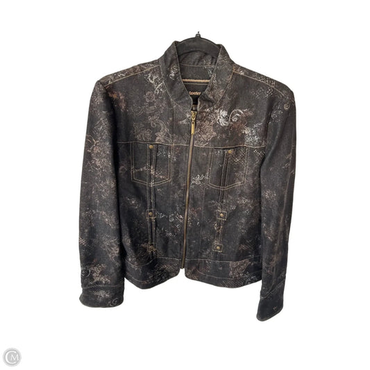 Jacket Other By Coldwater Creek In Black & Tan, Size: M