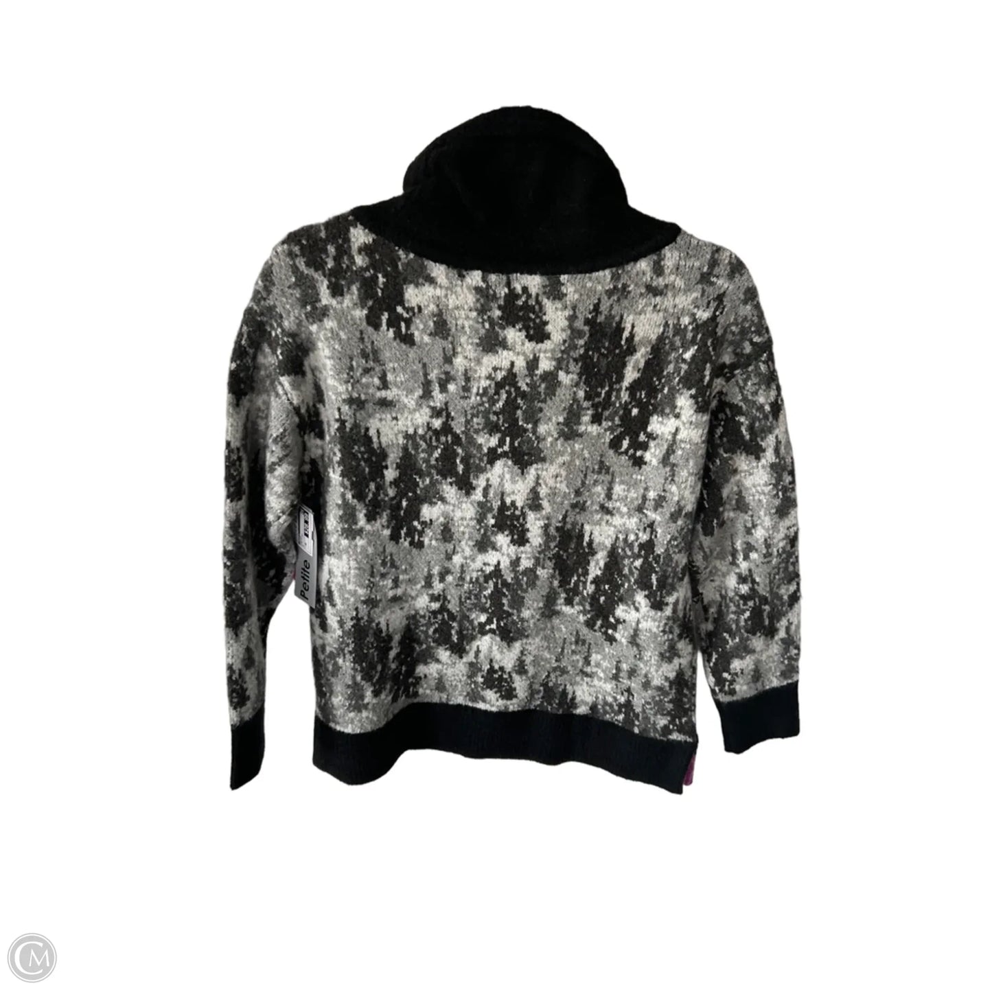 Sweater By Talbots In Black & Grey, Size: Mp