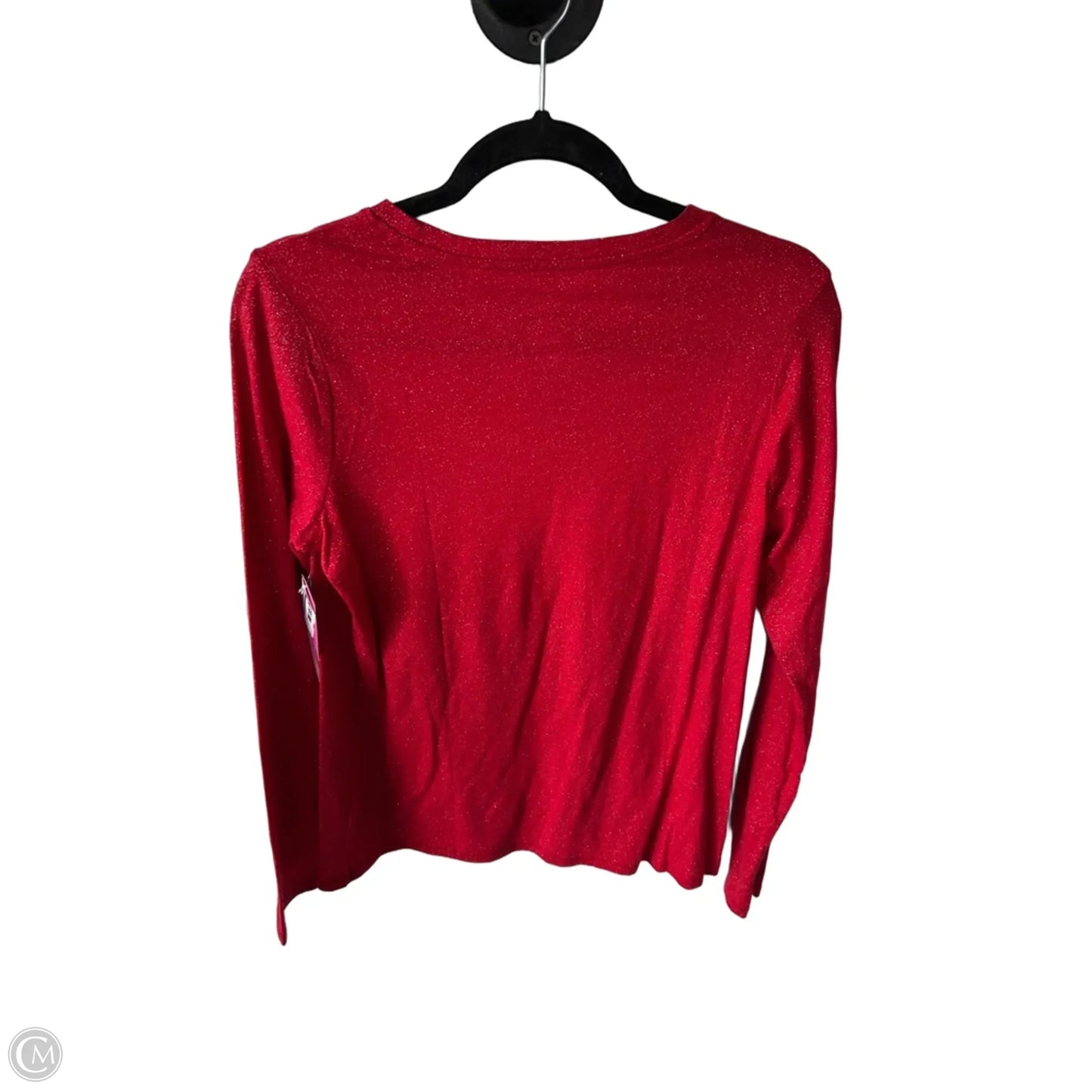Top Long Sleeve Basic By Sonoma In Red, Size: M