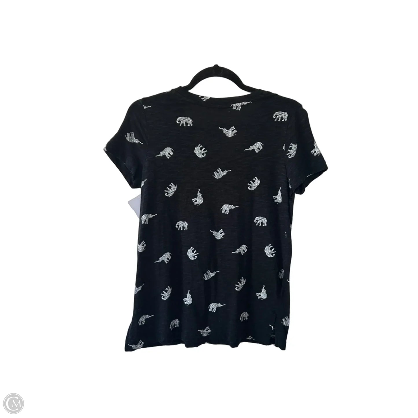 Top Short Sleeve Basic By Mudd In Black & White, Size: Xs
