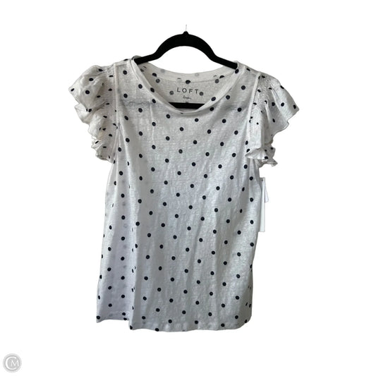 Top Sleeveless By Loft In Black & Cream, Size: Xs