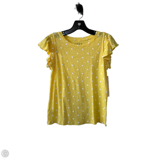 Top Sleeveless By Loft In Yellow, Size: Xs