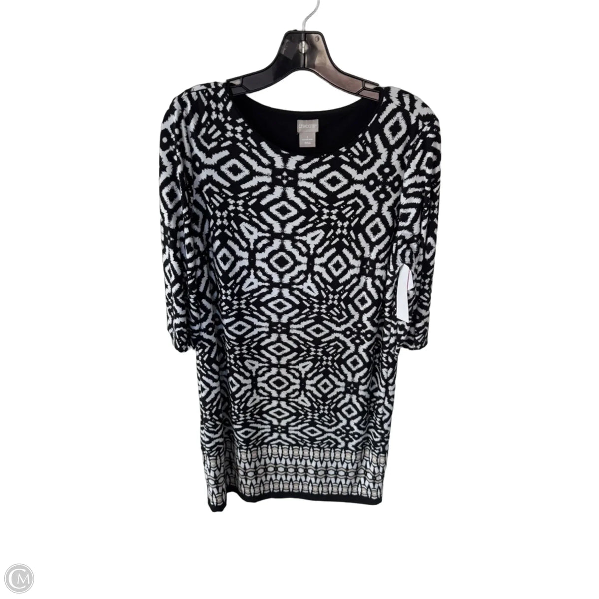 Dress Work By Chicos In Black & White, Size: M