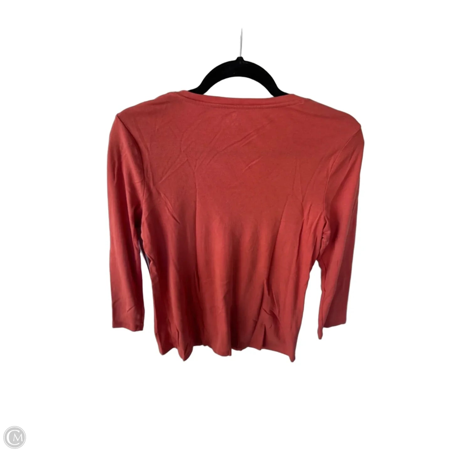 Top Long Sleeve Basic By Talbots In Orange, Size: L