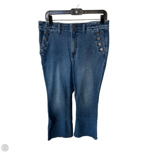 Jeans Wide Leg By Gap In Blue Denim, Size: 12
