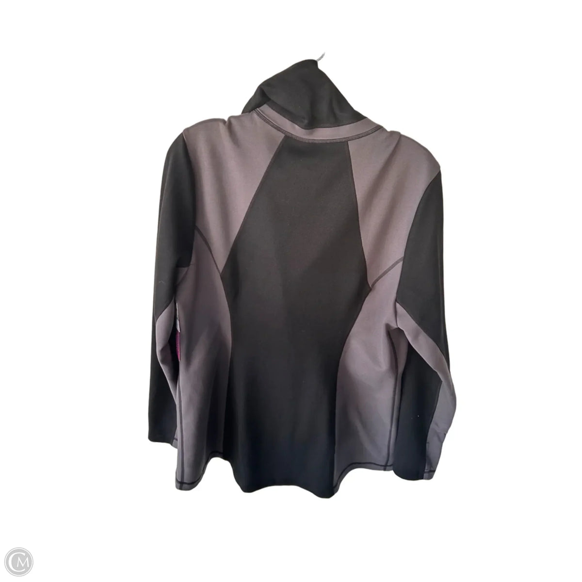 Athletic Jacket By Cabi In Black & Grey, Size: Xl