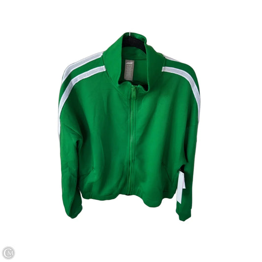 Athletic Jacket By Avia In Green & White, Size: Xl