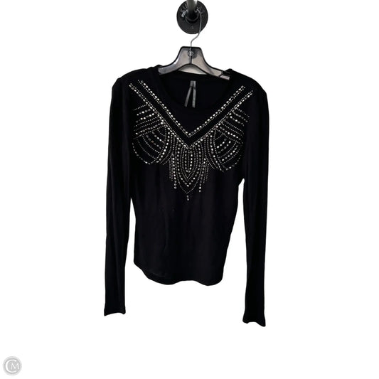Top Long Sleeve By Anthropologie In Black, Size: S
