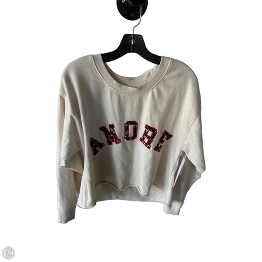 Top Long Sleeve By Anthropologie In Cream, Size: Xxs