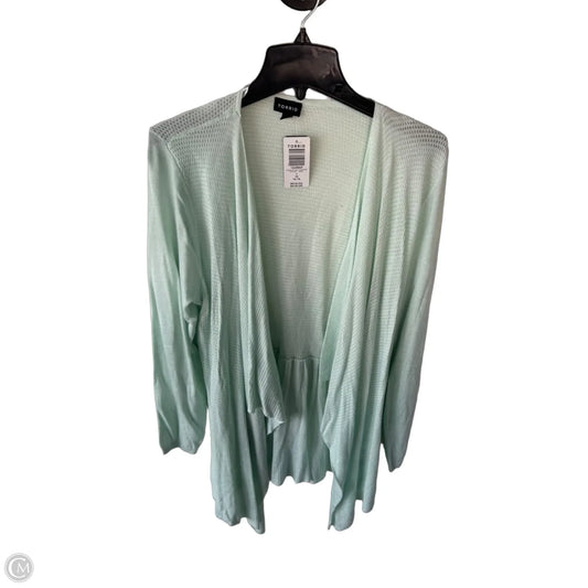 Sweater Cardigan By Torrid In Green, Size: 1x