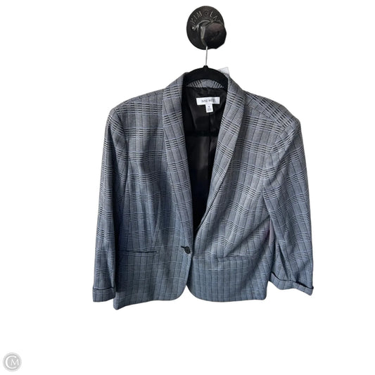 Blazer By Nine West Apparel In Black & Blue, Size: Xl
