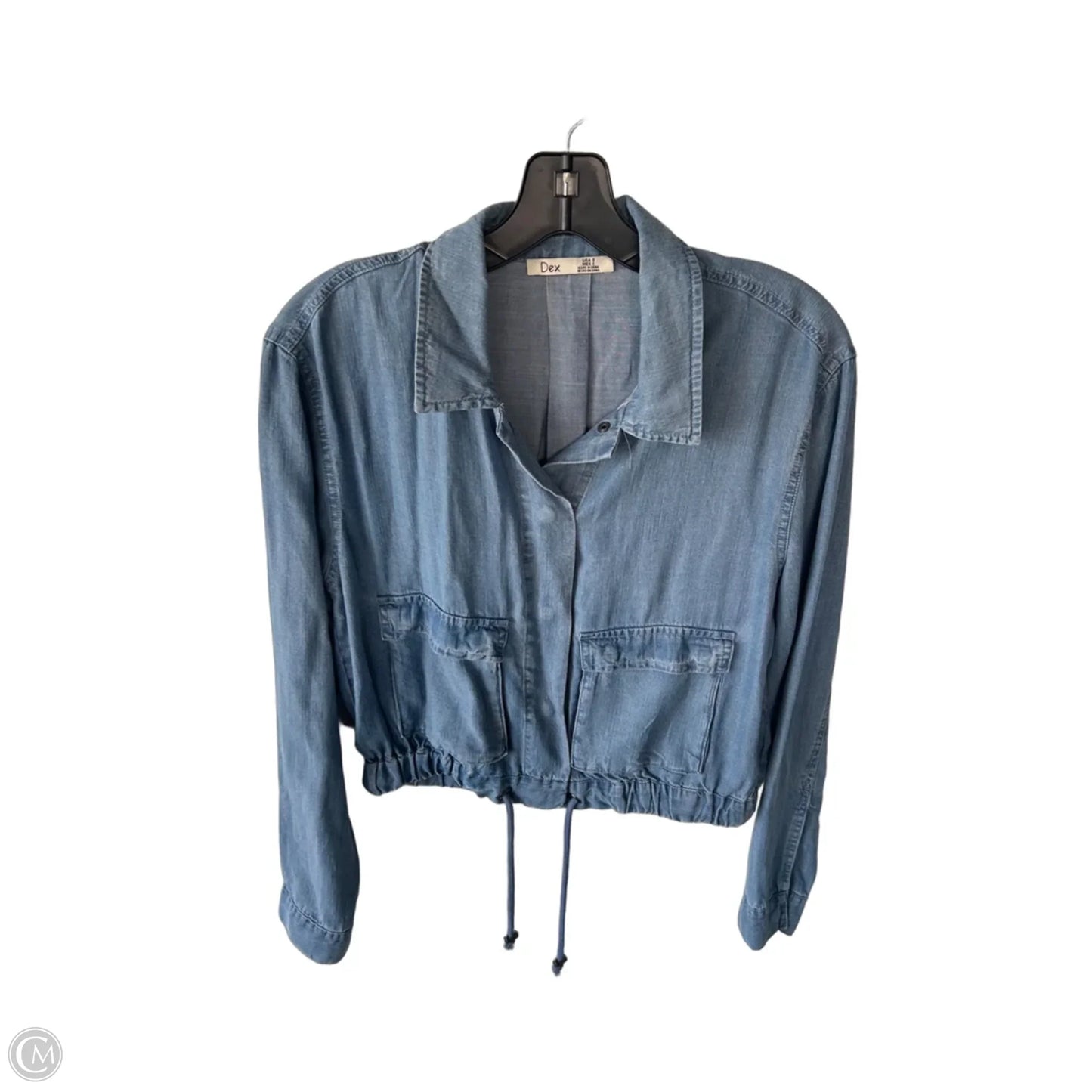 Jacket Denim By Dex In Blue Denim, Size: S