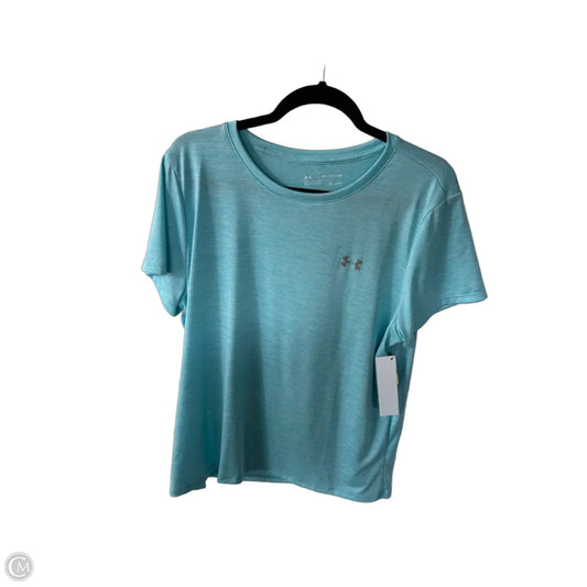 Athletic Top Short Sleeve By Under Armour In Blue, Size: 2x