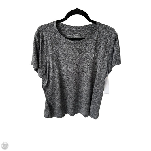 Athletic Top Short Sleeve By Under Armour In Black & White, Size: Xxl