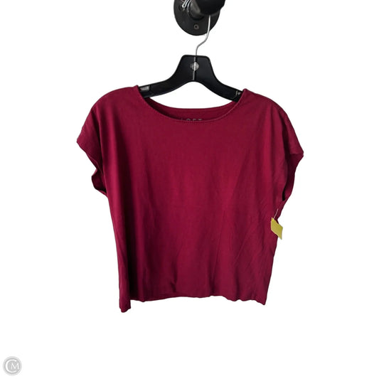 Top Short Sleeve Basic By Loft In Red, Size: M