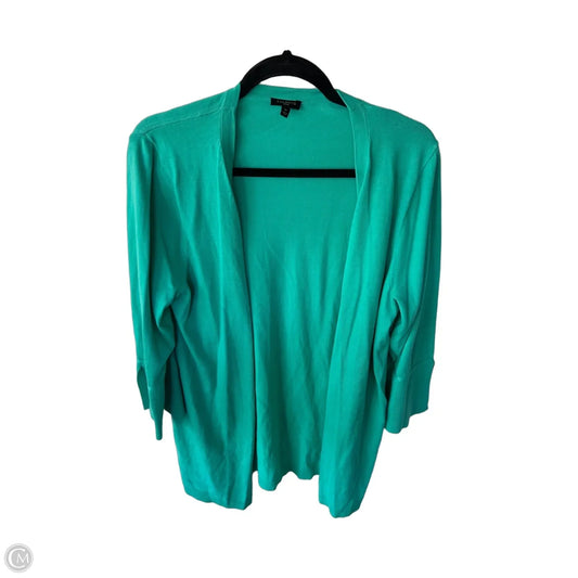 Sweater Cardigan By Talbots In Green, Size: 1x