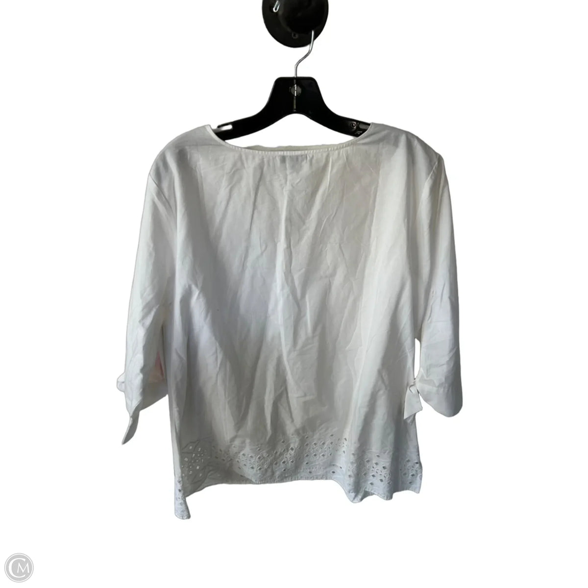 Top Long Sleeve By Talbots In White, Size: 1x