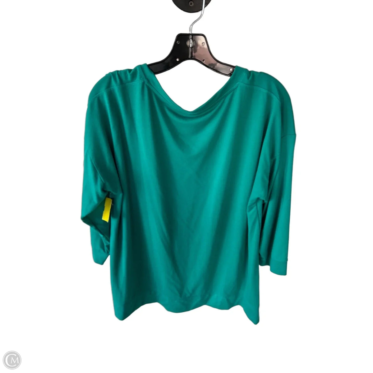 Top 3/4 Sleeve Basic By Chicos In Green, Size: L