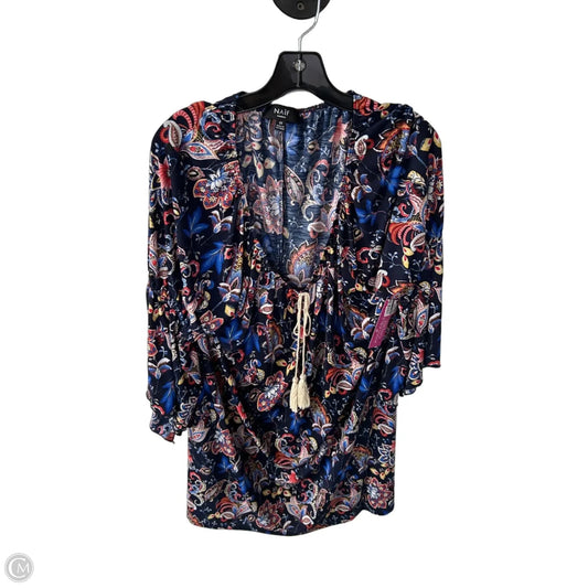 Dress Casual Short By Naif In Blue & Orange, Size: 2x