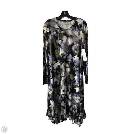 Dress Casual Midi By Logo In Black & Green, Size: M