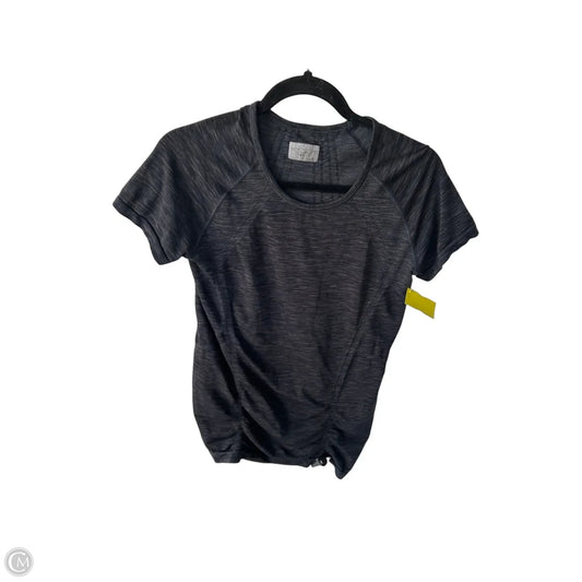 Athletic Top Short Sleeve By Athleta In Black & Grey, Size: M