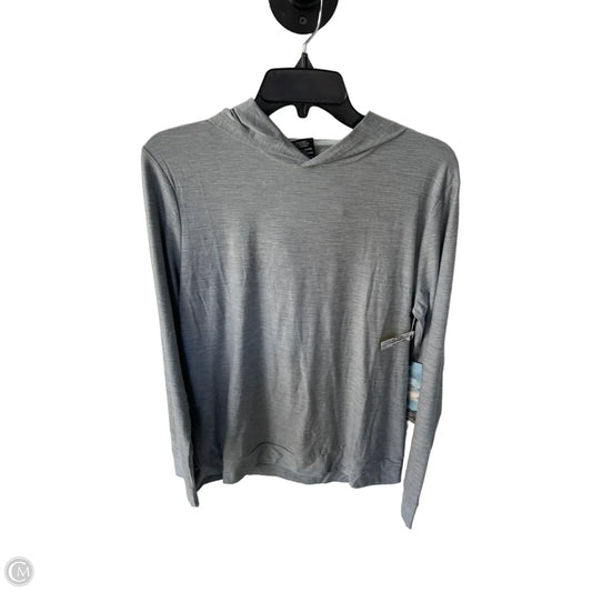 Athletic Top Long Sleeve Hoodie By Kyodan In Grey, Size: S