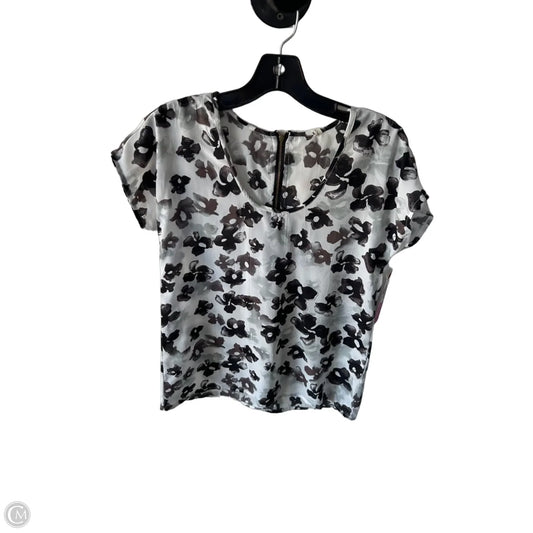 Top Short Sleeve By Japna In Black & White, Size: Xs