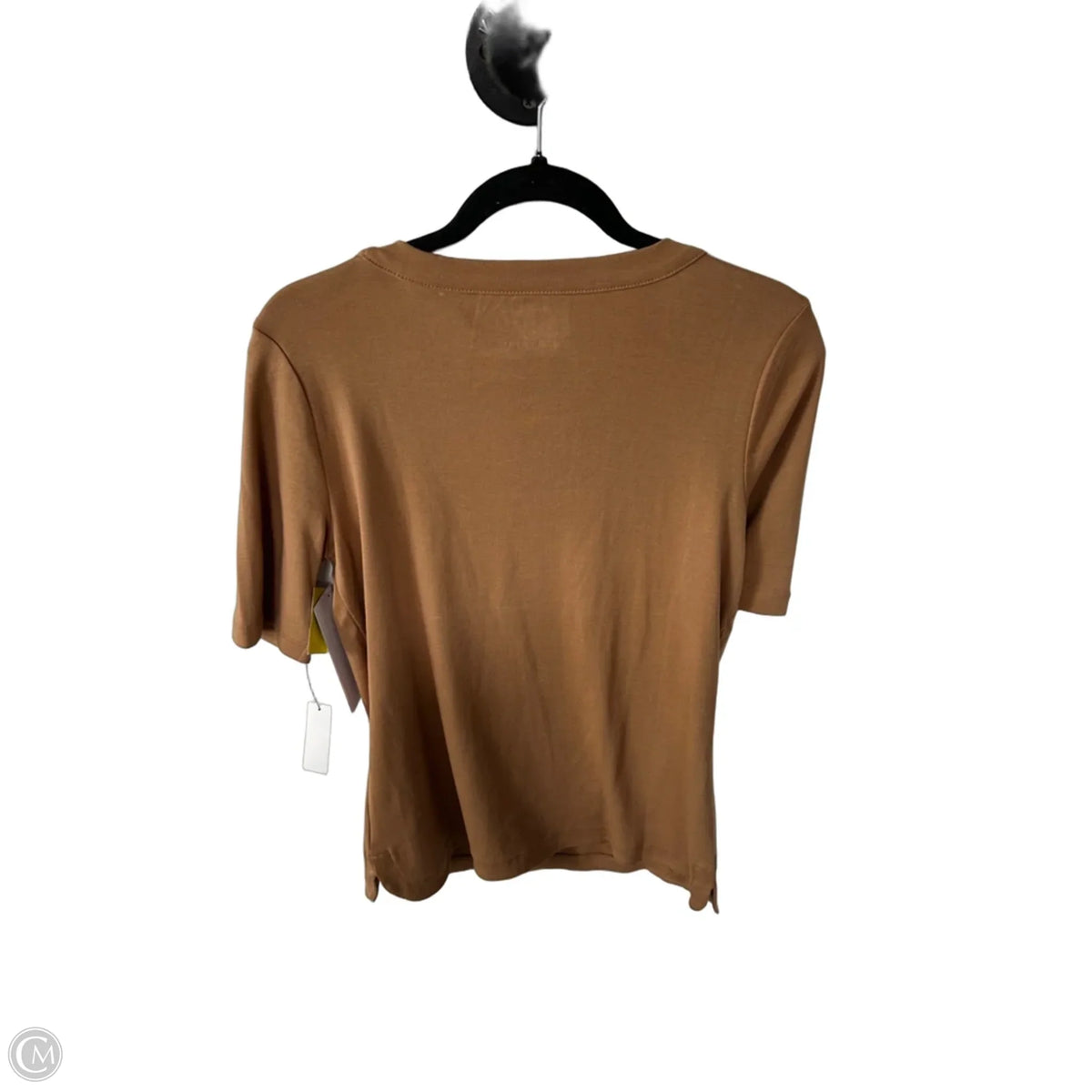 Top Short Sleeve Basic By Talbots In Tan, Size: Mp
