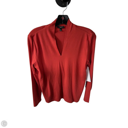 Top Long Sleeve By Talbots In Orange, Size: Mp