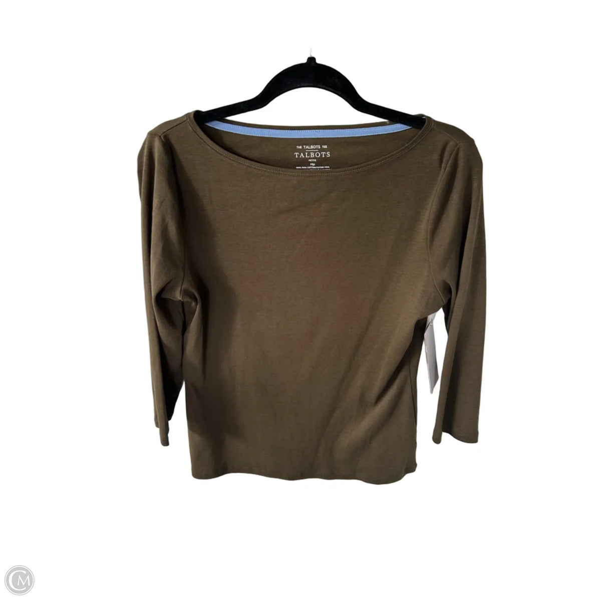 Top 3/4 Sleeve Basic By Talbots In Green, Size: Mp