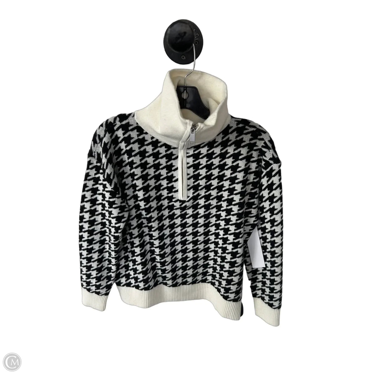 Sweater By Talbots In Black & Cream, Size: Mp