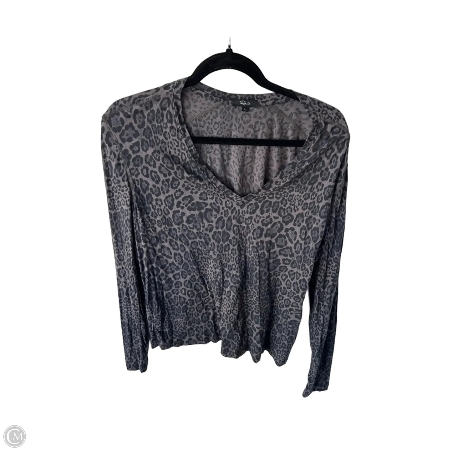 Top Long Sleeve Basic By Rails In Black & Grey, Size: L