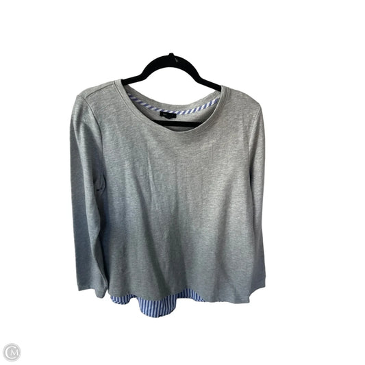 Top Long Sleeve By Talbots In Grey, Size: M