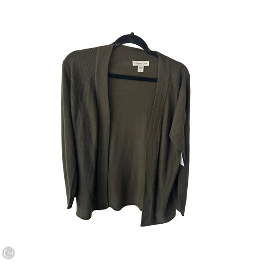 Sweater Cardigan By Coldwater Creek In Green, Size: L
