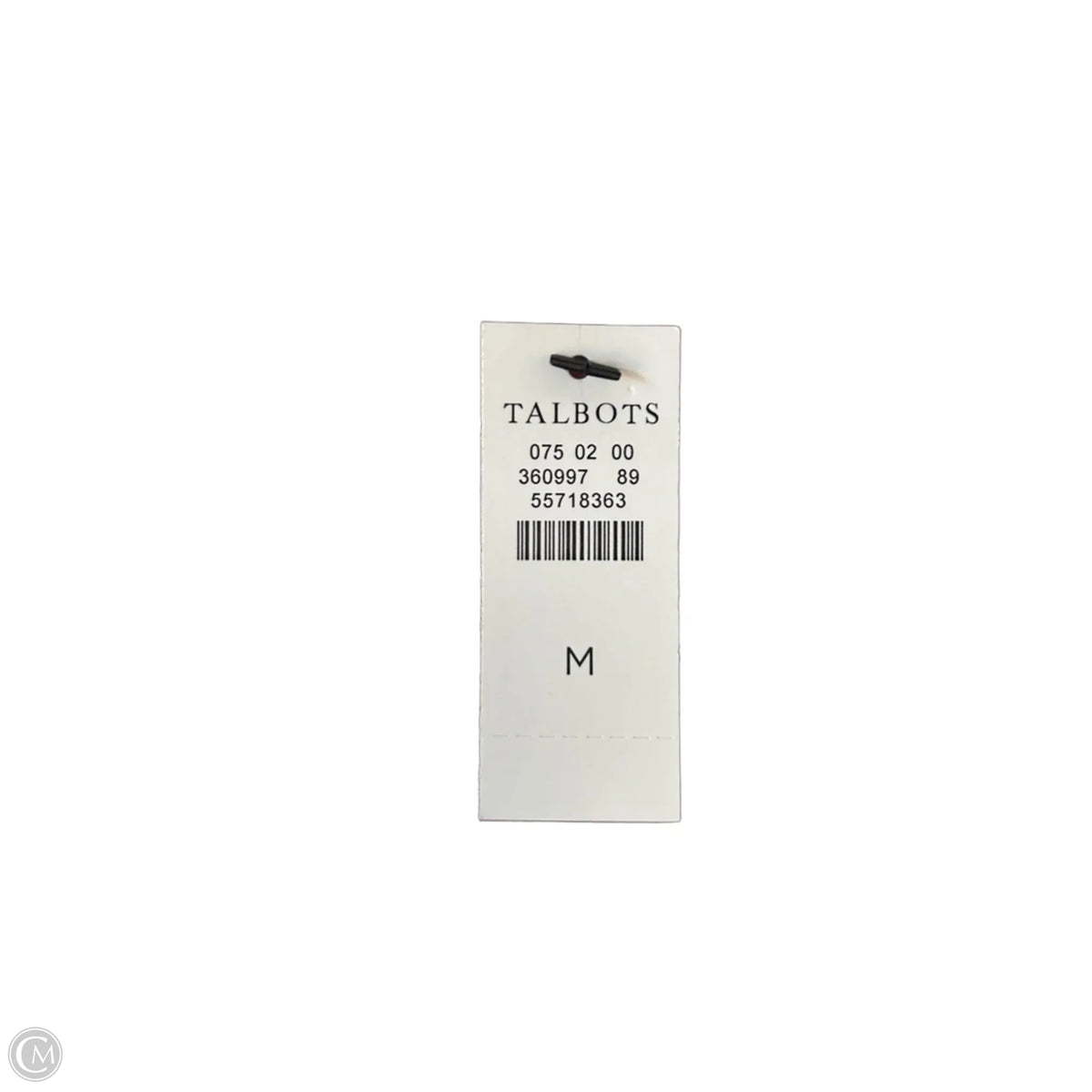 Top Long Sleeve By Talbots In Black & White, Size: M