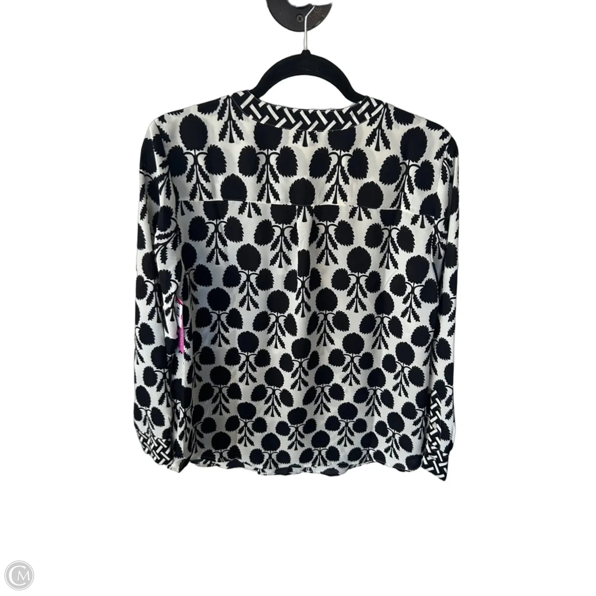 Top Long Sleeve By Talbots In Black & White, Size: M