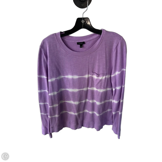 Sweatshirt Crewneck By Talbots In Purple & White, Size: L