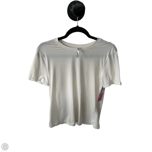 Athletic Top Short Sleeve By Fabletics In Cream, Size: S