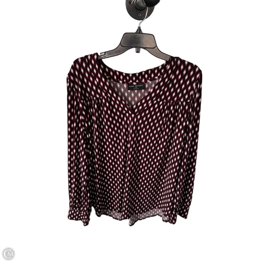 Top Long Sleeve By Lane Bryant In Black & Red, Size: 1x