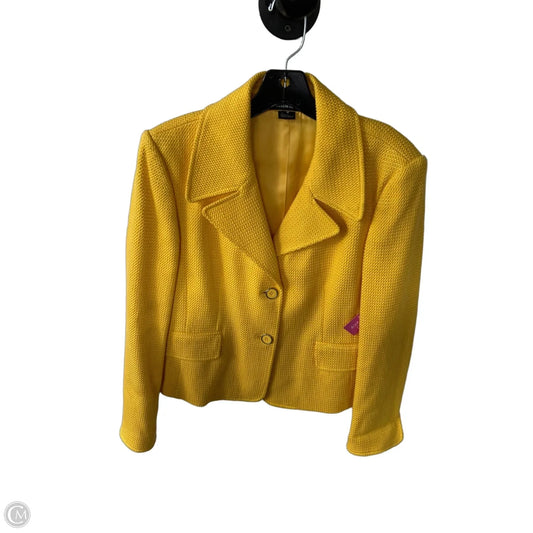 Blazer By Ellen Tracy In Yellow, Size: M