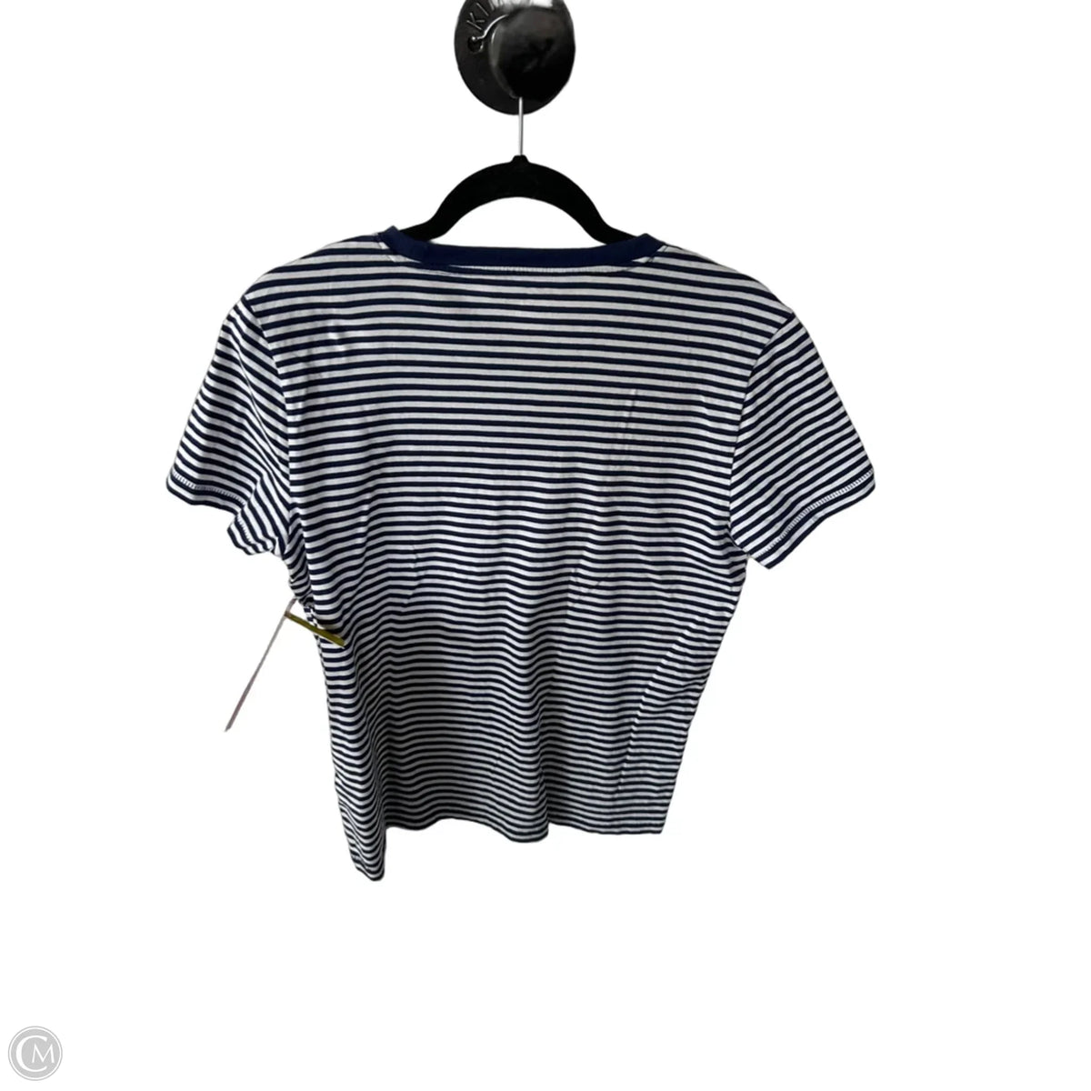 Top Short Sleeve Basic By J. Crew In Blue & White, Size: M