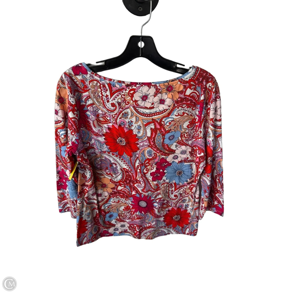 Top 3/4 Sleeve Basic By Talbots In Red & White, Size: M