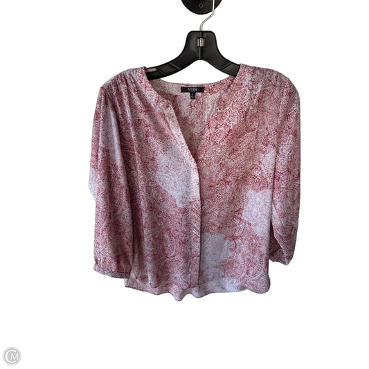 Top Long Sleeve By Not Your Daughters Jeans In Red & White, Size: S